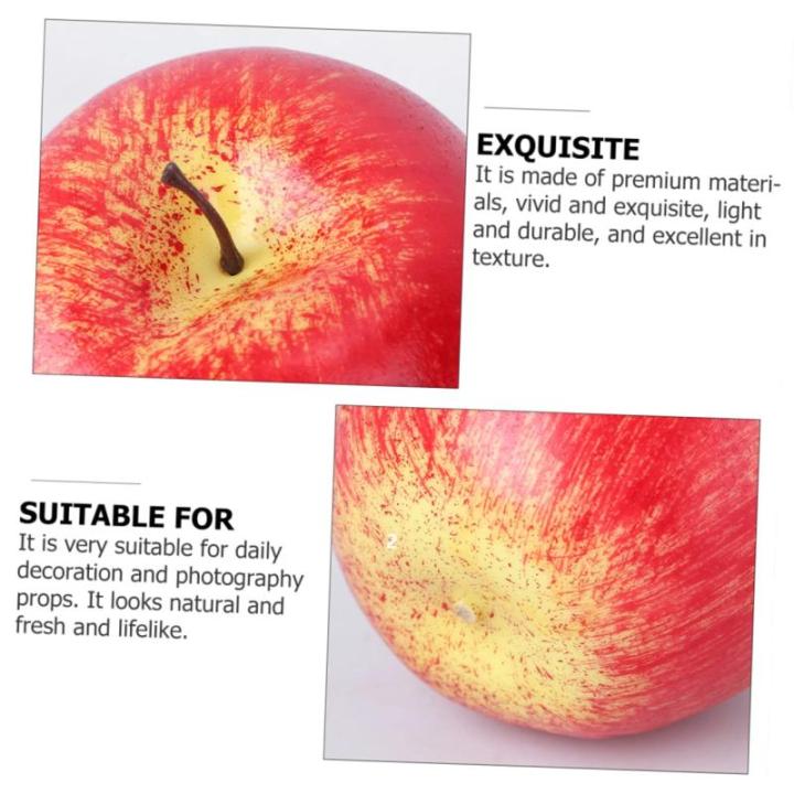 3 Sätze Künstlicher Apfel Simuliertes Apfelmodell Ornamente in Fruchtform Modelle Künstliche Früchte Wohnungsdeko Simulation Äpfel Modell Lebendiges Fruchtmodell Pu Rot 5 Stü