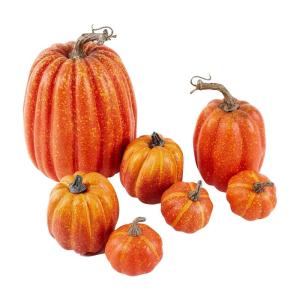 7 Stück Kürbis Halloween Deko Kürbisse Zierkürbisse Herbstdeko Herbstdekorationen Künstliche Kürbisse Für Herbst Thanksgiving Herbst Feiertagsparty Dekoration Halloween Deko