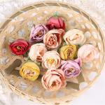 Kunstmatige Zijde Rose Heads Home Decor DIY Bloem Muur Bruiloft Kamer Tuin Decoratie Plakboek Accessoires Decoraci (D, Maat