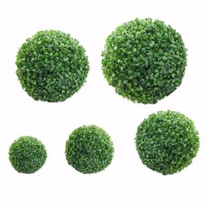 Grüner Kunststoff-Pflanzenkugel, Dekoration für Zuhause, Outdoor, Hochzeit, Party, Dekoration, Pflanzen, Grasball, 10 cm bis 40 cm (15 cm)