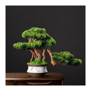 Künstlicher Bonsai-Baum Künstliche Pflanzen, Kiefern-Bonsai, Innendekoration, gefälschter Bonsai mit Keramiktopf, Feng Shui, Glück, Glück, Bonsai-Baum, künstliche Wohnzimmer-