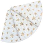 Kerstboomdeken, 120 cm, kerstboomdeken, wit, voor sneeuw, kerstboomdecoratie, dennenboomdeken met sneeuwvlokken, pailletten, tapijt, rond, voor vrolijk kerstfeest, deken, rok, deco