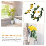 4 Stück Simulation Zitronenrattan Girlandenschmuck Sommerkranz vor der Haustür kunstplflanze Artificial Plant Eukalyptusgirlande Dekor willkommene Türgirlande Sommergirlande Yel