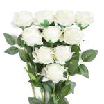 10 stuks zijden kunstrozen, bruidsboeket, bloemen voor tuin, verjaardagsfeest, thuis, bruiloftsdecoratie, witte rozen