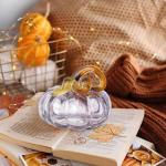 Herbstdeko Tischdeko Glas Kürbis,Herbst Dekoration Kürbisfigur für Herbsternte Dekor,8cm Glas Kürbis Sammelfiguren Tischakzent für Tischdeko,Erntedankfest Thanksgiving Hallowe