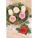 Kunstbloemen, rozen, 25 stuks, kunstrozen met steel, voor doe-het-zelf bruiloft, boeketten, bruid, woondecoratie, gemengd rood