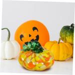 5st Kürbishandwerk Herbsternte Kürbisdekor Kürbis-Requisite Kürbis Ernten Kürbis Im Herbst Tisch-kürbis-Figur Kürbis-tischdekoration Thanksgiving-kürbis-Dekorationen Glas
