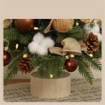Mini Weihnachtsbaum, Weihnachtsbaumschmuck, Weihnachtsbaum Klein Beleuchtet, mit Weihnachtsschmuck und Holzsockel für Weihnachtsurlaub Party Home Office Decor (Rosa Set,45 cm)