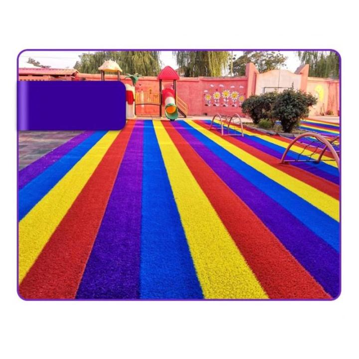 Kunstrasen, Kunstrasen, 3 cm Florhöhe, synthetische Rasenlandschaft mit Entwässerungslöchern, Kunstrasenmatte zur Dekoration, Lila (79 x 79 Zoll)
