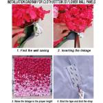 Künstliche Blumen-Wandpaneele, Rote Blumen-Wandmatte, Seide, Straußenfedern, Blumenpaneele, Bildschirm, Blumenpaneel, Wandhintergrund, Dekoration Für Hochzeit, Party, Event, Bra