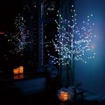 CushHom Led-lichtboom voor binnen en buiten, voor binnen en buiten, kleurrijk licht, lichtdecoratie, IP44, 180 cm, 200 leds