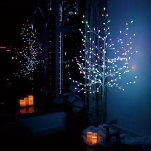 CushHom Led-lichtboom voor binnen en buiten, voor binnen en buiten, kleurrijk licht, lichtdecoratie, IP44, 180 cm, 200 leds