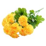 Kunstblumen Künstliche Pompon-Chrysantheme Kunstblumen Innen Gelb Seidenblumen Dekoration für Hausgarten Party
