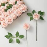 25 stks Echt uitziende Nep Rose Head, Faux Bloemen Realfor DIY Bruiloft Boeketten Centerpieces Arrangementen Party Home Decorations, Roze
