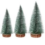 9 stuks kunstkerstboom, mini-kerstboom, tafeldecoratie, dennenboomdecoratie, kerstversiering, kerstversieringen voor Kerstmis, feest, doe-het-zelf knutselen, groen, 15 cm, 20 cm, 2