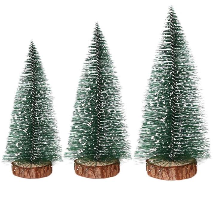 9 stuks kunstkerstboom, mini-kerstboom, tafeldecoratie, dennenboomdecoratie, kerstversiering, kerstversieringen voor Kerstmis, feest, doe-het-zelf knutselen, groen, 15 cm, 20 cm, 2