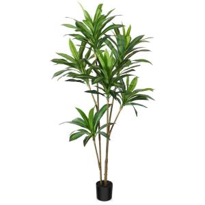 Kunstmatige drakenboom, 180 cm, tropische , perfecte in pot, nepplant, decoratie voor woonkamer, balkon, slaapkamer, kantoor, perfect cadeau voor een housewarming