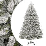 Tannenbaum Kunstbaum mit PVC-Spitzen, Weihnachtsdeko Dekobaum für Innen Außen Künstlicher Weihnachtsbaum Klappbar Beschneit 210 cm