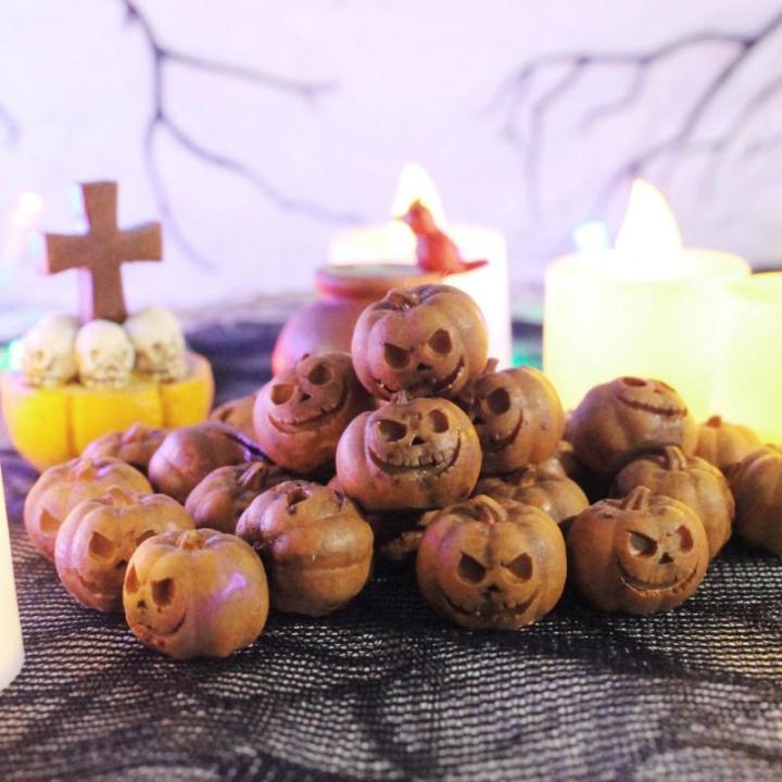 Halloween decoratie pompoen, 20 stuks Halloween mini kunstpompoenen decoratie herfstdecoratie, Halloween poppenhuis miniaturen Halloween hars pompoenen sculptuur voor Halloween par