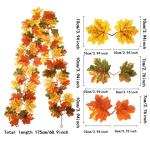 Simuliertes Ahornblatt Rattan Blumengirlande Deko Blumenranke Künstliche Pflanzen Hängend für Halloween Weihnachten Thanksgiving Hochzeit Party Dekorationen Wanddeko