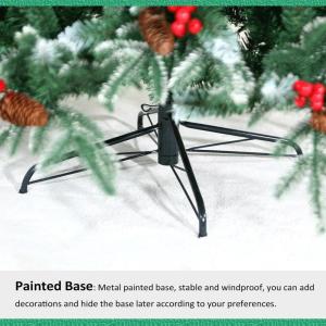 Künstlicher Weihnachtsbaum, 4 Fuß/5 Fuß/6 Fuß/7 Fuß/8 Fuß/9 Fuß/10 Fuß, hochwertige unbeleuchtete, realistische Weihnachtsdekoration aus Fichte mit dichten Zweigen, Metalls