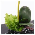 Kunstblumen Künstliche Blumen – Dekoration für Rezeption und Konferenztisch, künstliche Grünpflanzen, Silikon- und Marmorvase – Leichter Luxus für jeden Anlass