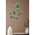 Kerstdennentak, groen-grijs, 87 cm, kunstdennentak met natuurgetrouwe dennenappels en naalden, kerstdecoratie, tafeldecoratie voor Kerstmis, kerststuk