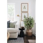 Benjamini Ficus, , grote kunstboom, kamerplant, decoratie met echt houten stam, voor kantoor, decoratie, slaapkamer, eetkamer, binnen, buiten, groen/rood, 91 cm