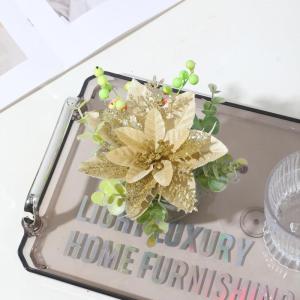 Kunstbloem (1 gouden kerstster)