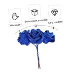 50 Stück Rosenkopf Seidenblumenarrangements sechseckige Artificial sztuczne kwiaty künstliche Blumen realistisches blumenstraußdekor Hochzeit Blumendekor Sport Blue