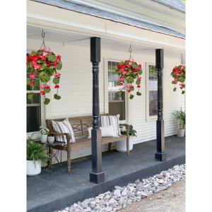 Kunstbloemen als echte geranium, hangende planten, kunsthanggeranium met hanglamp, hoogte 70 cm, kamerplant, struik, decoratieve plant, groene plant