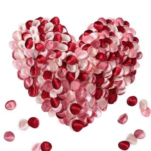 300 stuks zijden rozenblaadjes, 4 kleuren, roze, kunstbloemblaadjes, bruiloft, rozenblaadjes, huwelijksaanzoek, romantische decoratie voor bruiloft, Valentijnsdag, bruidsdouche