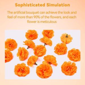 Kunstbloemen, 30 stuks, kunstbloemen, zijdemateriaal, langdurige schoonheid en onderhoudsvriendelijk, goed voor feestdecoratie, thuis, bruiloftsdecoratie (oranje)