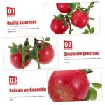1 Satz Simulation Obst Hängende Schnur Zitronenornament Künstliche Äpfel Zur Lebensechten Dekoration Faux Früchte Stütze Heimdekoration Lehrmodelle Für Obst Ornamente PVC Rot