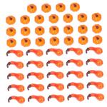 100 stuks pompoenornamenten, oranje versieringen, bureauopzetstuk, kerstdecoratie, rekwisieten voor pompoenfotografie, schuimpompoen, herfstpompoendecoratie, kleine pompoenen