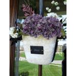 Kunsthortensia, 2 stuks, blauw, paars, Ø 19 cm, kunstbloemen, hortensia, als echt voor bruidsboeketten, huis, kantoor, hotel, feestdecoratie, middenstukken, bloemstukken