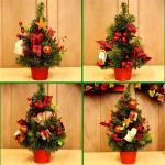 30 cm, 40 cm, 50 cm Mini-Weihnachtsbaum mit Beflockung, Weihnachtsbaum für den Schreibtisch, Verpackungsmaterialpaket DIY handgefertigter Weihnachtsbaum für Zuhause, modi，C-40c
