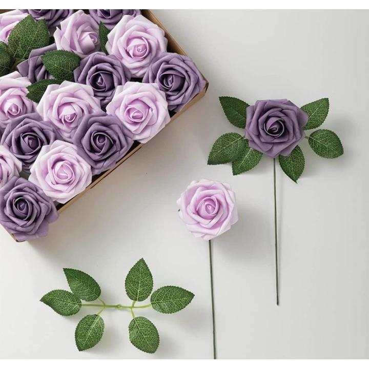 25 stuks echt uitziende nep roos hoofd, nepbloemen Realfor DIY bruiloft boeketten Centerpieces arrangementen Party Home Decoraties, Freecombination2