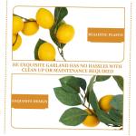 10 STK Simulation Zitronenrattan Künstliche Zitronenrankengirlande Obstdekor Künstliche Fruchtgirlande Blumenverzierungen Künstliche Girlande Szene Kunstpflanze Yellow Plastik