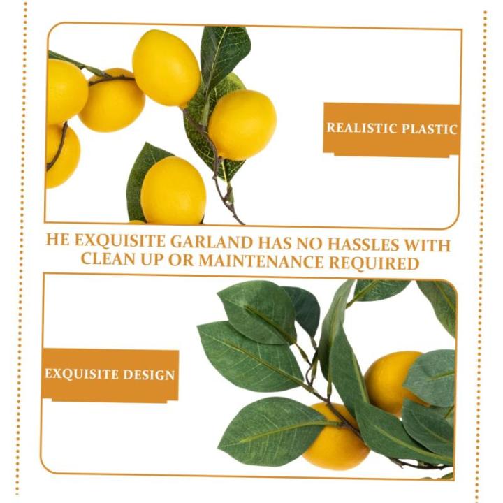 10 STK Simulation Zitronenrattan Künstliche Zitronenrankengirlande Obstdekor Künstliche Fruchtgirlande Blumenverzierungen Künstliche Girlande Szene Kunstpflanze Yellow Plastik