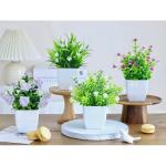 4 stuks mini met pot kleine nepplanten met bloemen voor thuis kantoor tafel kamer badkamer decor binnen