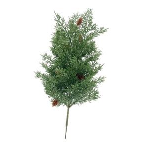 Künstlicher Pflanzenzweig, Weihnachtsstiel-Dekoration, praktische, praktische grüne Weihnachtsdekoration für den Schreibtisch zu Hause, Höhe 47cm