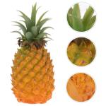 3St simulierte Ananas-Ornamente Ananas-Statue gefälschte Äpfel Ananas-Kunststoffmodell Ananas Schaufensterdekoration Obst Modelle künstliche Ananas Fake-Ananas-Modell-Dekor Pu