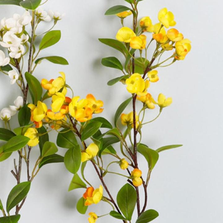 Hortensie, künstliche Blume, einzelne künstliche Hortensie, Blumenstrauß, Blumenarrangement, Dekoration für Zuhause, DIY, Hochzeit, Tafelaufsatz (Gelb)
