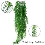Set van 2 kunsthangplanten Nepwilgenbladeren Ivy Vine Plastic Hangend Treurgroen Hangende plant voor muur Binnen Buitentuin Bruiloft Hangpot Mand Decor