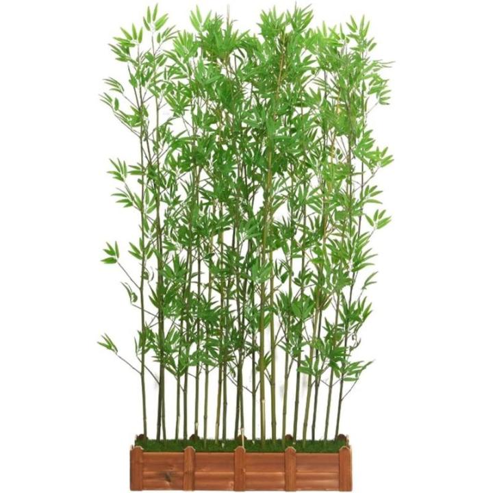 Kunstmatige bamboe bladeren doe-het-zelf decor scherm met houten basis 1,2 m hoge faux potplant voor restaurant kantoor natuurlijk groen ontwerp eenvoudige installatie binnen buite