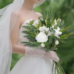 45 Stück Künstliche Zweige & Kunstblumen Wie Echt, Weiß Blumen Blätter Eukalyptus Hortensien Künstlich Dekozweige Kunst Blumen Kunstblumenstrauss für DIY Blumenstrauß Brauts