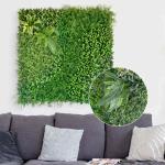 wand, bosgroen, 100 x 100 cm, groen voor binnen en buiten, uv-bestendig, onderhoudsvriendelijk en duurzaam, verticale tuin voor een feel-good sfeer en een fris kamerdesign