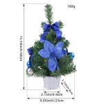 Weihnachtsbaum,Tisch-Weihnachtsbaum - Kleine Tannenbaumdekorationen,Weihnachtskiefernbaum mit gewebter Basis für Fenster, Wand, Baum,