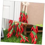 Obstdekor 15 Saiten Dekorative Chili-Requisiten Simulation Chili-Requisiten Chili Props für Miniaturwelten kunstpflanze Gemüse Anlage Zubehör schmücken Generation Kranz Harz